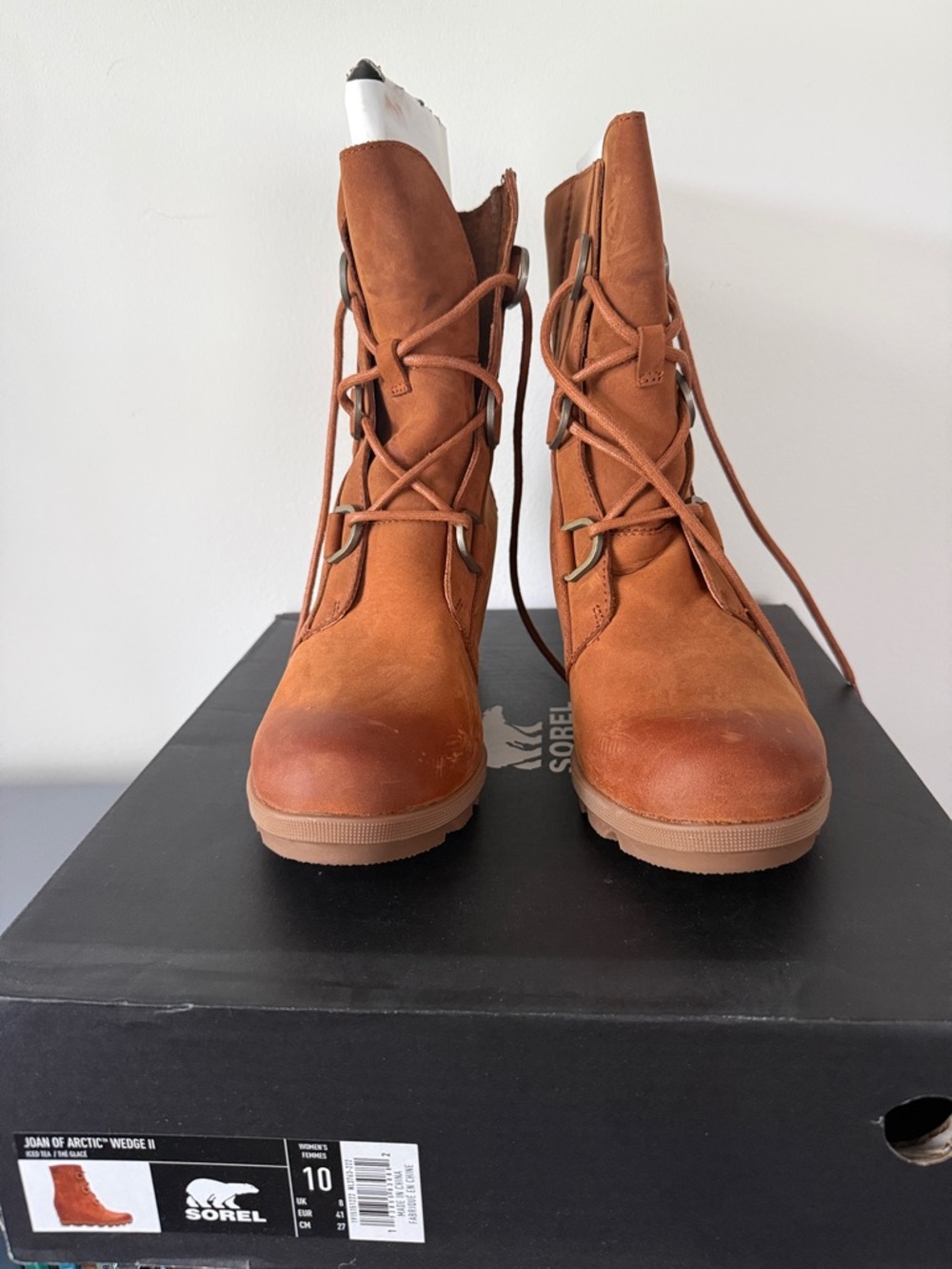 Sorel Women's Lace-Up Leather Boots in Tan